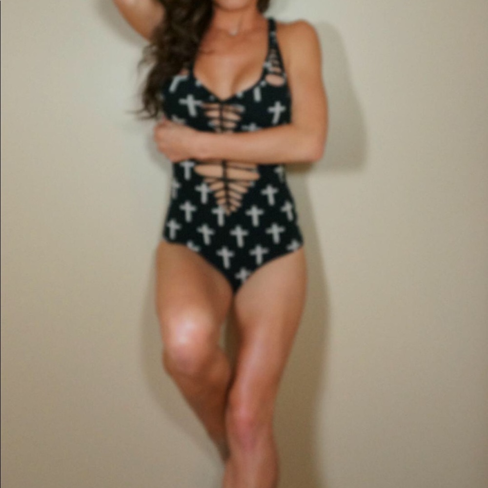 Cut out “shredded” one piece with crosses